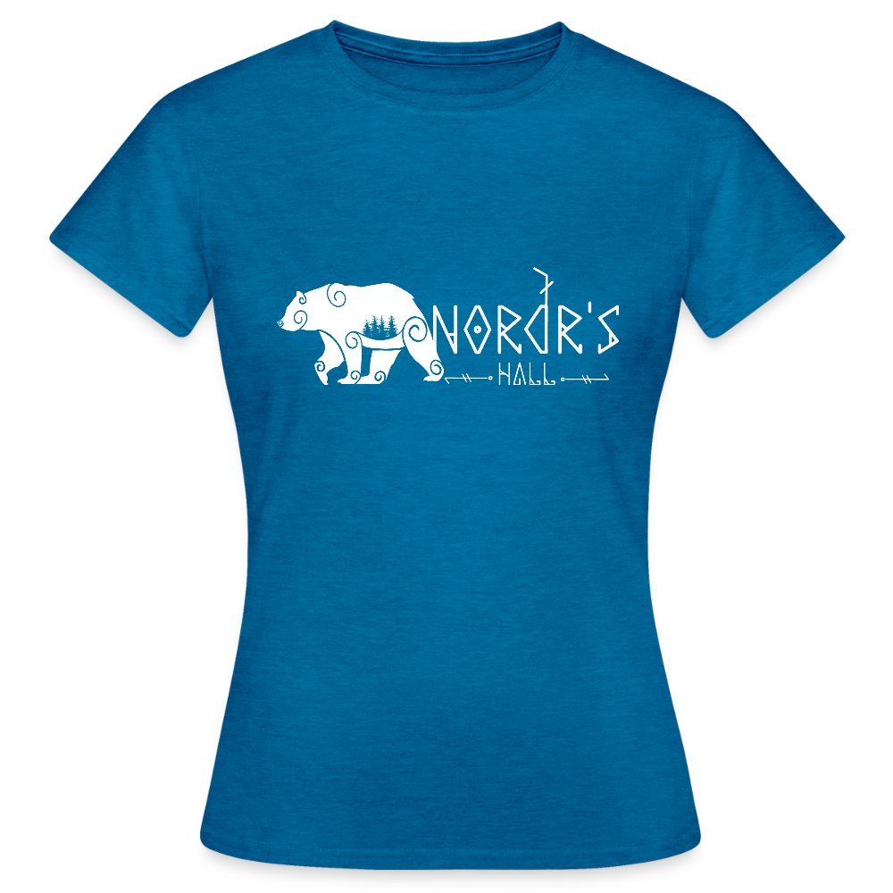 T-shirt Femme ours polaire - bleu saphir antique chiné