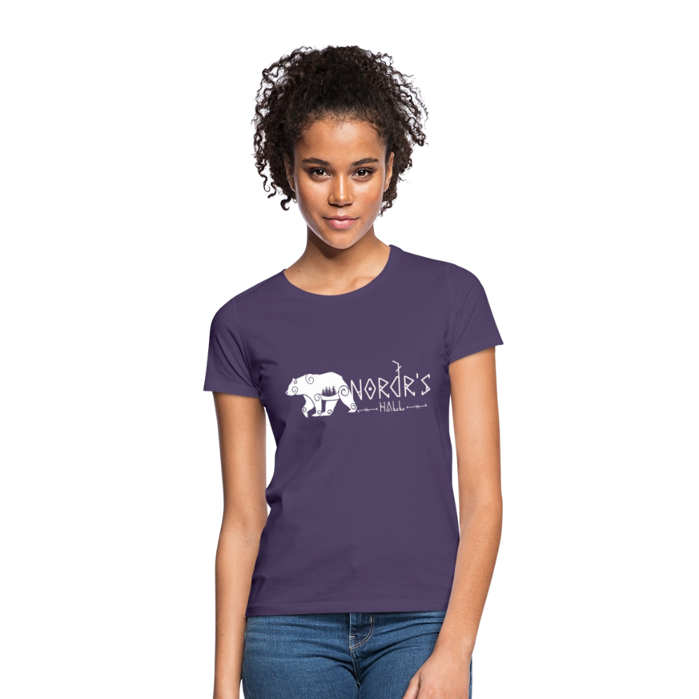 T-shirt Femme ours polaire - violet foncé