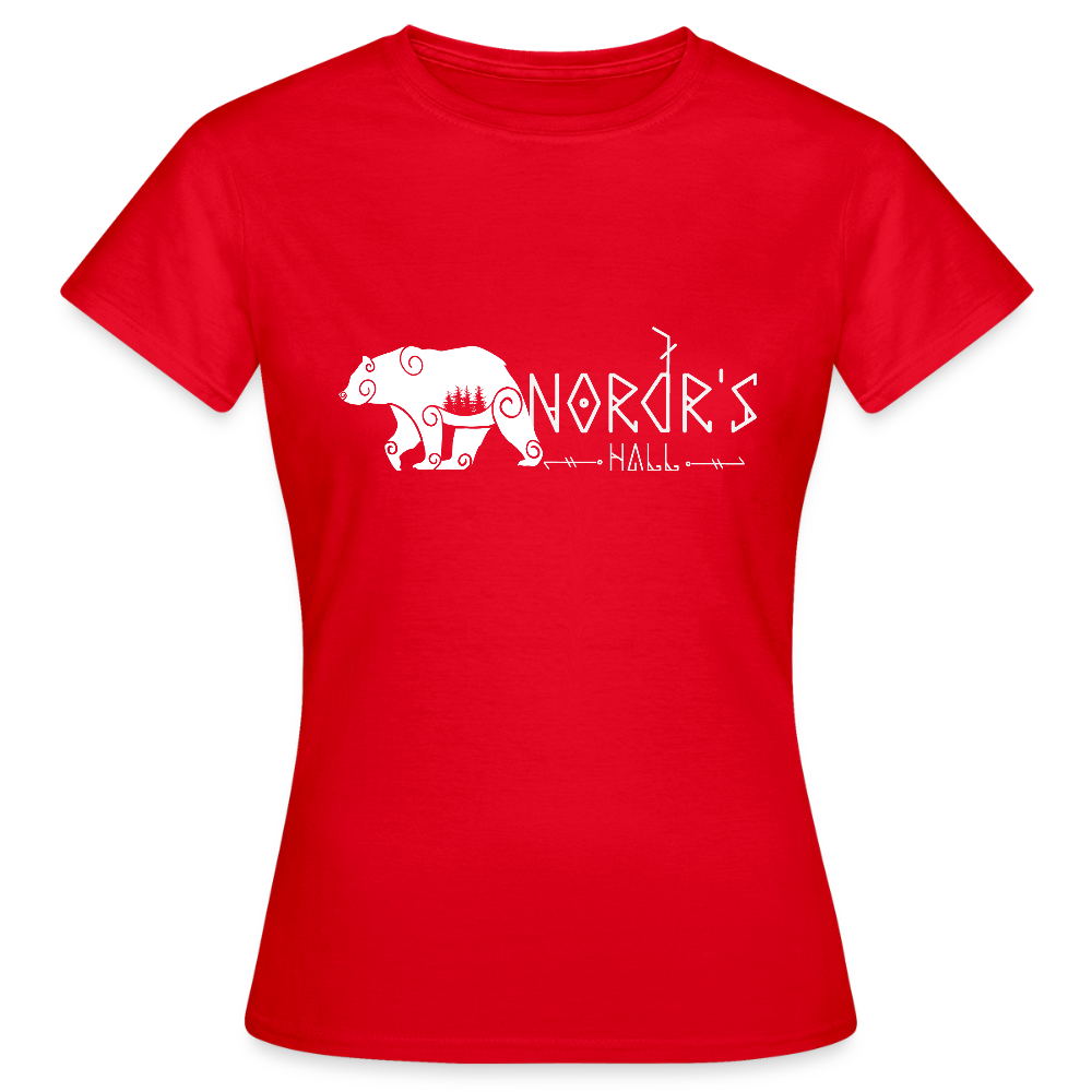 T-shirt Femme ours polaire - rouge