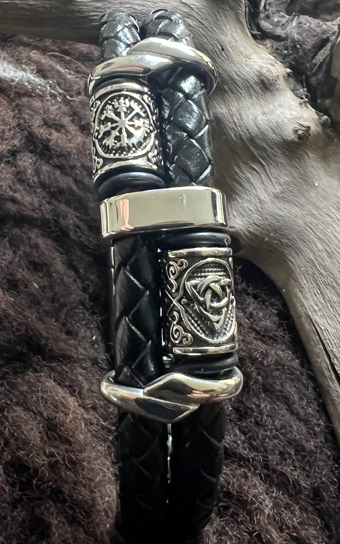 Bracelet cuir viking