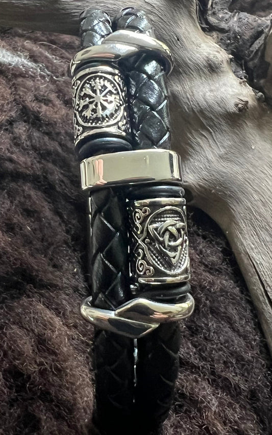 Bracelet cuir viking
