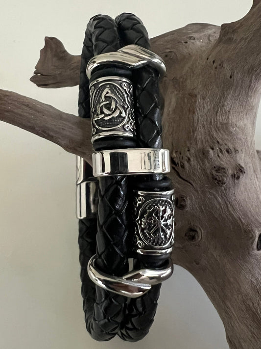 Bracelet cuir viking