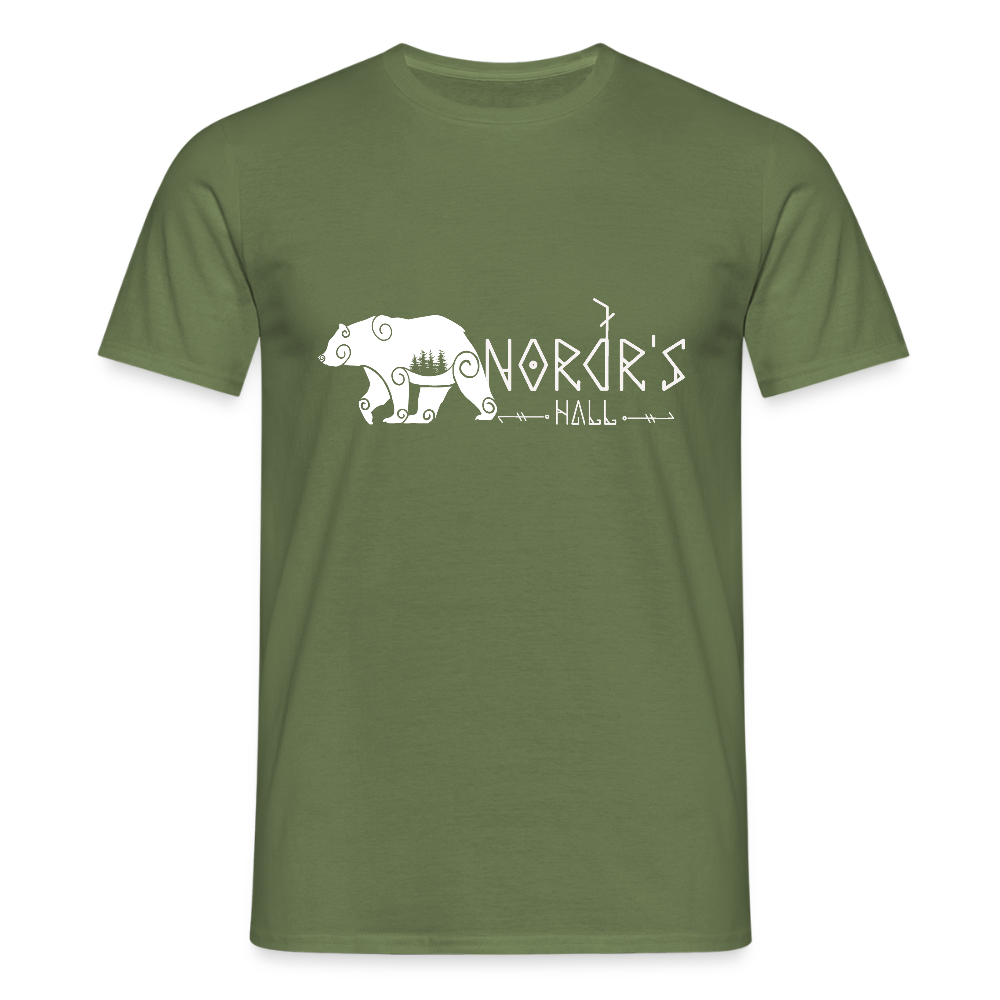 T-shirt Homme ours polaire - vert militaire