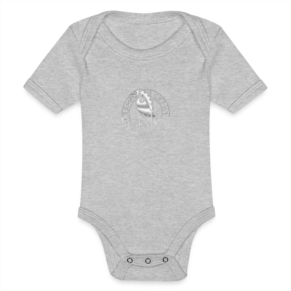 Body Bébé bio manches courtes - gris chiné