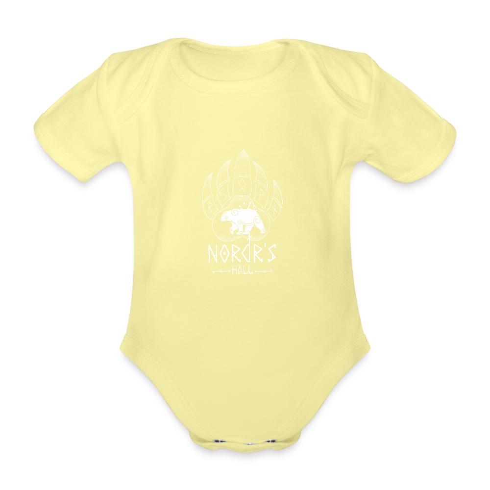 Body Bébé bio manches courtes - jaune délavé