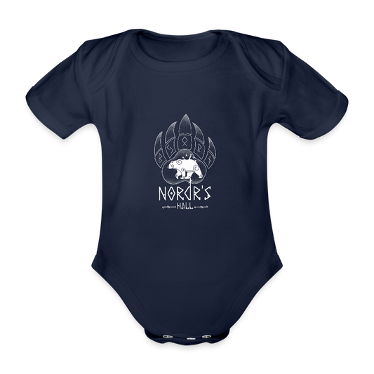 Body Bébé bio manches courtes - marine foncé
