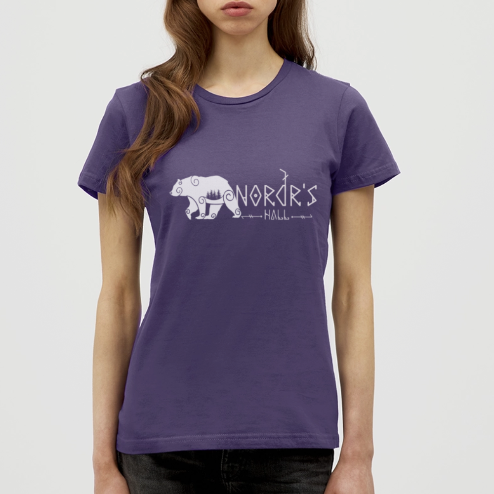 T-shirt Femme ours polaire - violet foncé