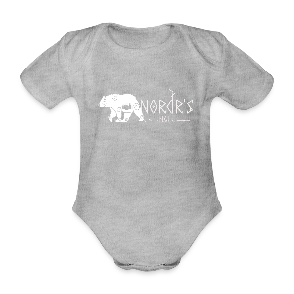 Body Bébé bio manches courtes - gris chiné