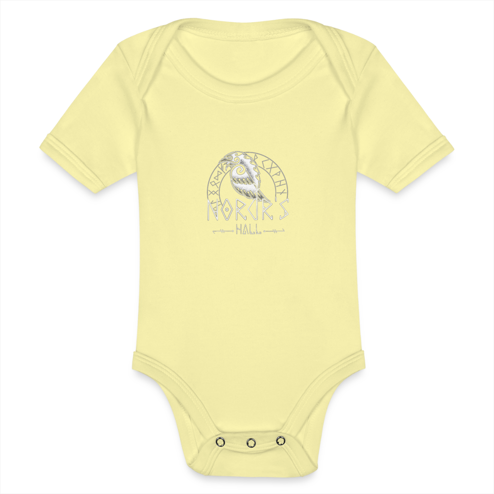 Body Bébé bio manches courtes - jaune délavé
