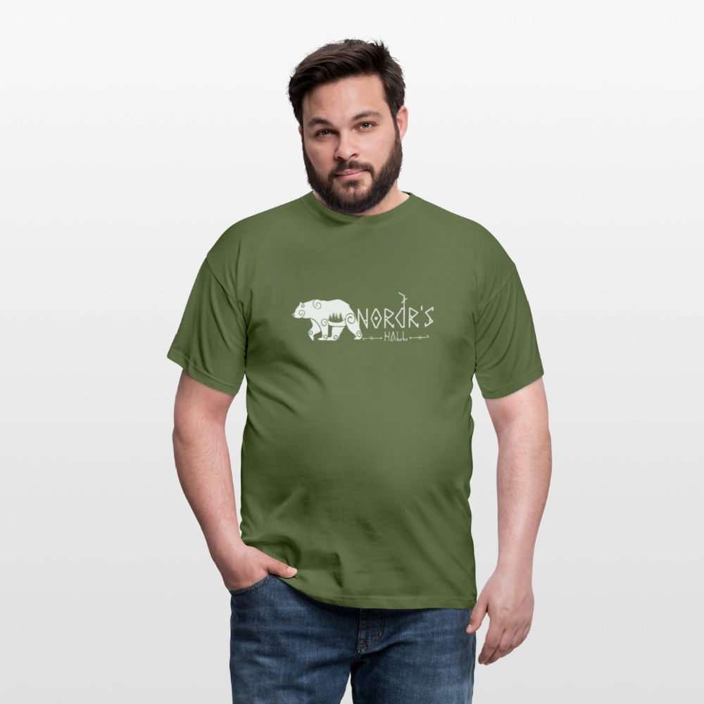 T-shirt Homme ours polaire - vert militaire