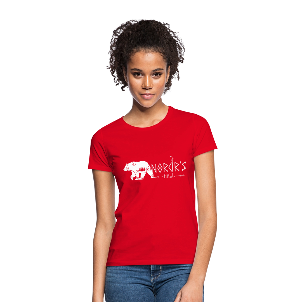 T-shirt Femme ours polaire - rouge