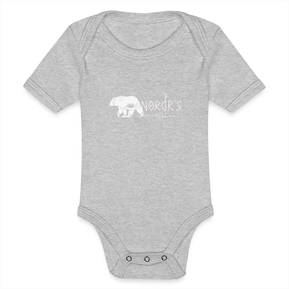 Body Bébé bio manches courtes - gris chiné