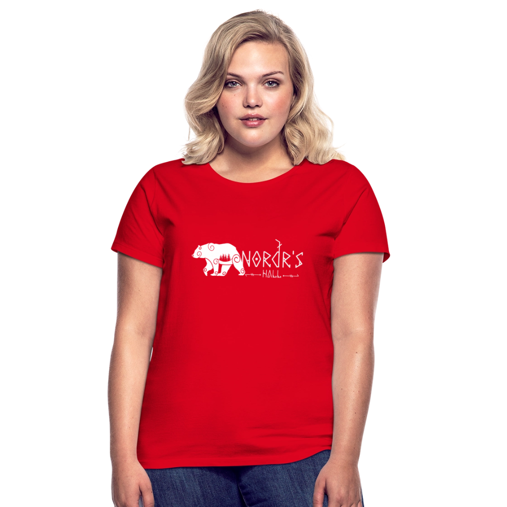 T-shirt Femme ours polaire - rouge