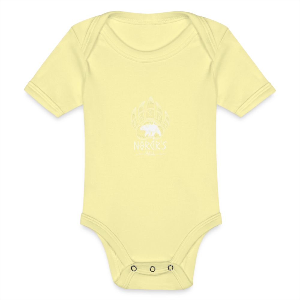 Body Bébé bio manches courtes - jaune délavé