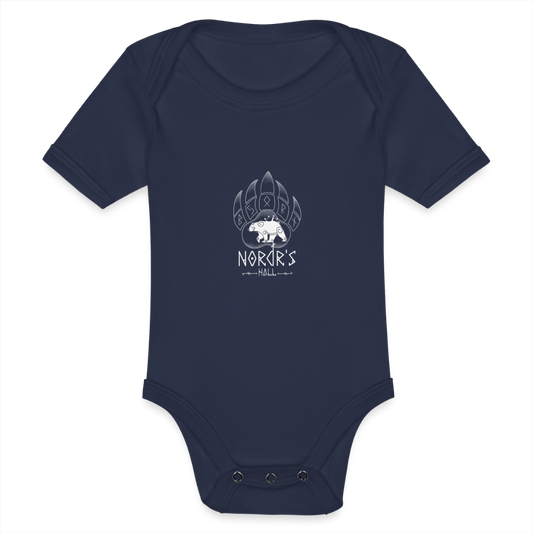 Body Bébé bio manches courtes - marine foncé