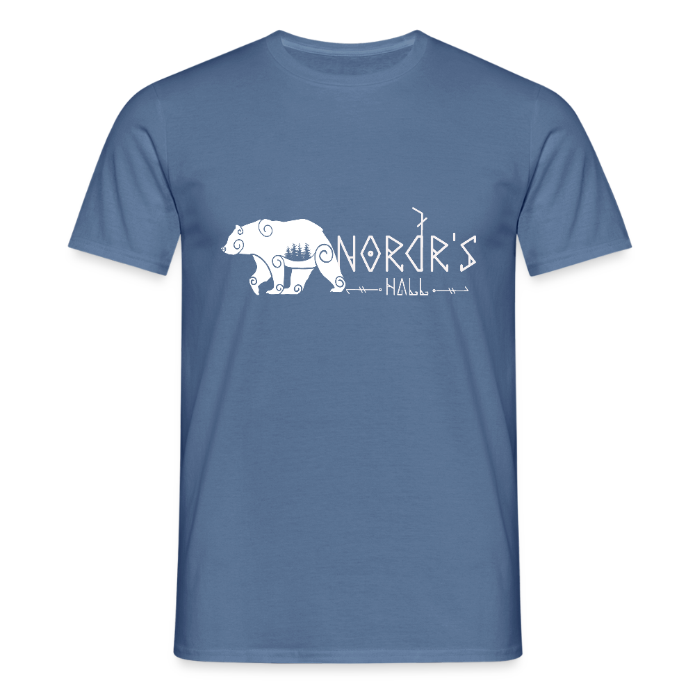 T-shirt Homme ours polaire - bleu pigeon 