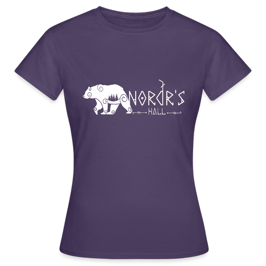 T-shirt Femme ours polaire - violet foncé