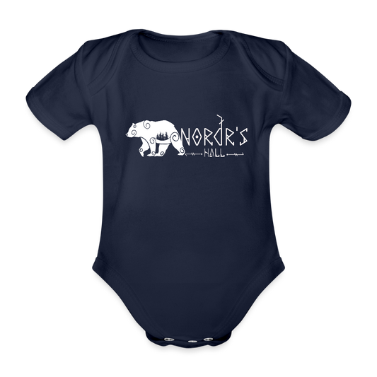 Body Bébé bio manches courtes - marine foncé
