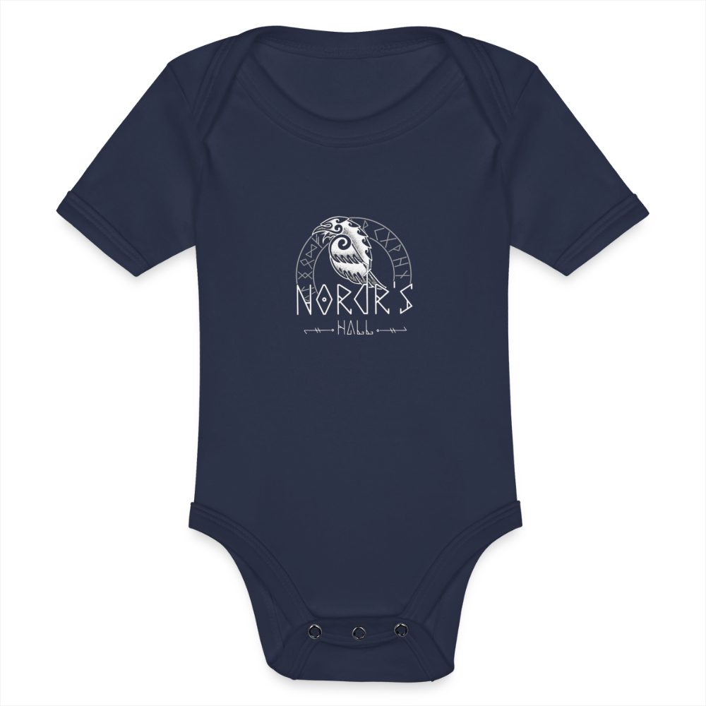 Body Bébé bio manches courtes - marine foncé