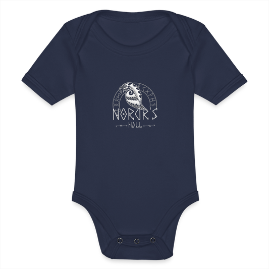Body Bébé bio manches courtes - marine foncé